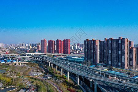 小区马路石家庄二环路旁楼盘背景