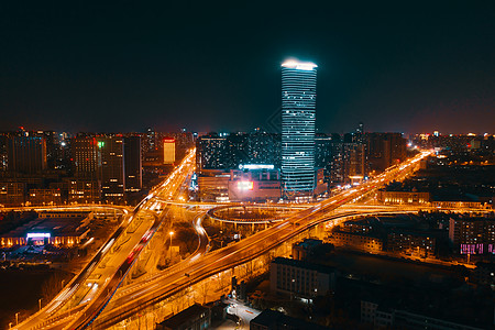 合肥地标建筑安粮城市广场夜景航拍背景