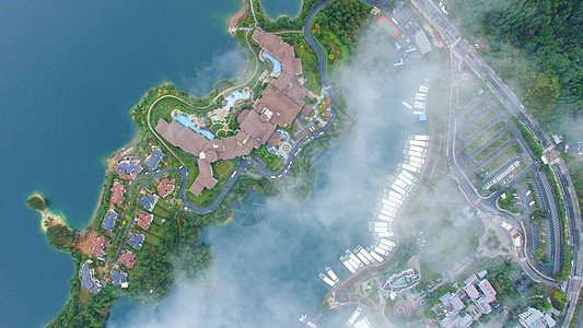 世界岛千岛湖度假村背景