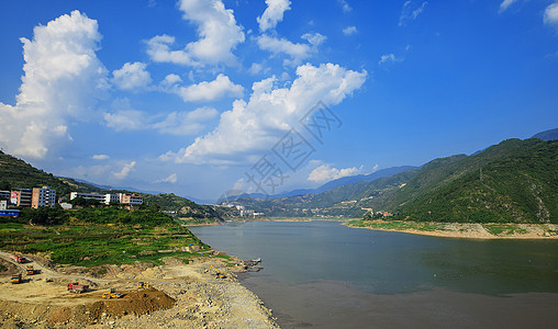 湖北省宜昌白帝城巫山小三峡背景图片