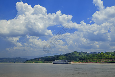 湖北省宜昌白帝城巫山小三峡背景图片