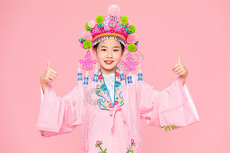 中国风潮流儿童戏剧戏服点赞图片