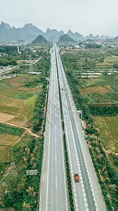 高速公路航拍公路运输交通背景