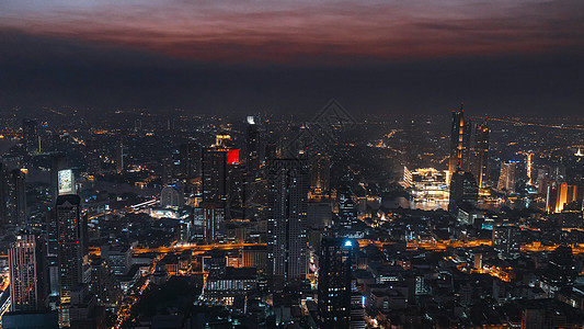 泰国曼谷城市夜景实拍图片