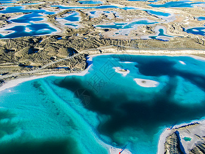 青海盐湖青海翡翠湖美景背景