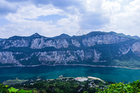 贵州乌江源百里画廊风景区背景