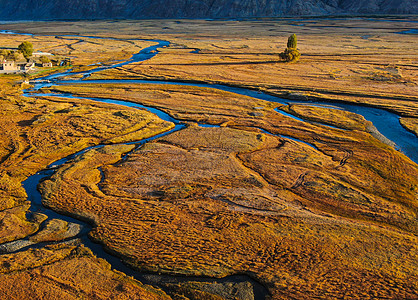 第十师白沙湖风景新疆帕米尔金草滩背景