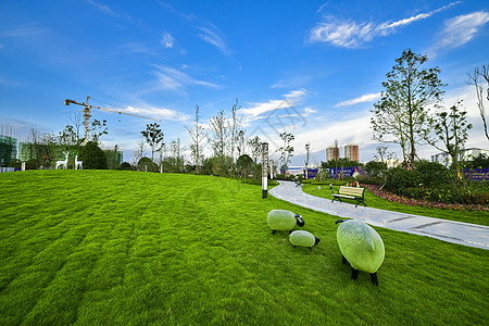 小区绿化城市小区环境图片背景