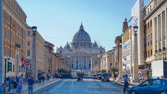 梵蒂冈圣彼得教堂欧洲城市街景图片