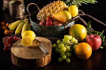 新鲜的水果金桔新鲜水果静物摄影背景