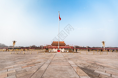 天安门广场国庆升旗高清图片