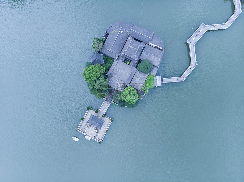 江西九江历史古建筑烟水亭图片