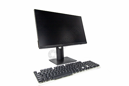 办公电脑台式显示器键盘背景图片