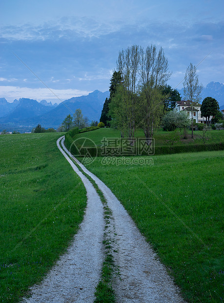 照片 自然风景 一条路 田园风光.