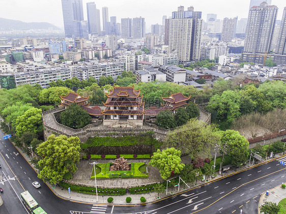 航拍历史古建筑天心阁图片