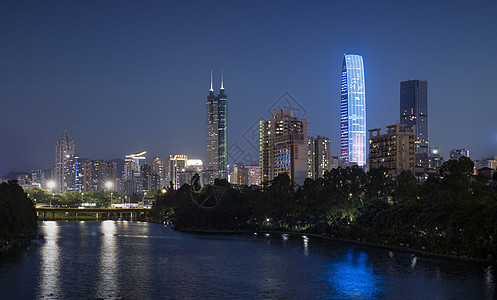 深圳罗湖江边城市夜景图片