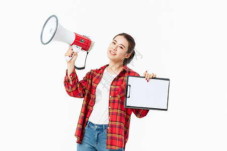 公招青年女性大学生大喇叭找工作背景