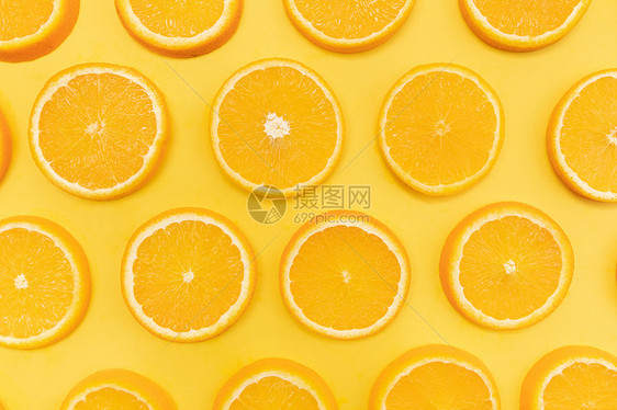 创意橙子水果切片组合图片