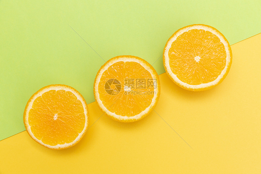 创意橙子切片组合图片