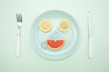 创意水果创意柠檬西柚切片组合背景