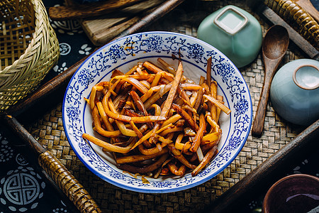 素菜中式中餐美食食材酸笋竹笋背景图片