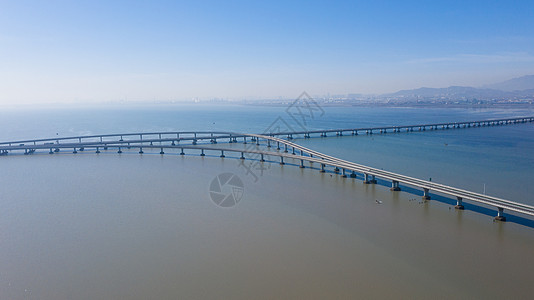 胶州湾大桥青岛胶州湾跨海大桥航拍背景