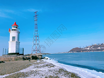 海参崴托卡内夫灯塔七月与安生取景地高清图片