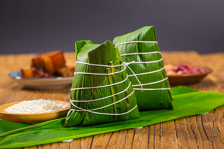 端午节粽子食材端午节粽子端午美食摄影粽子米粽传统美食背景