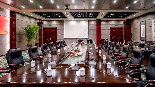 中式会议室中式会议桌背景