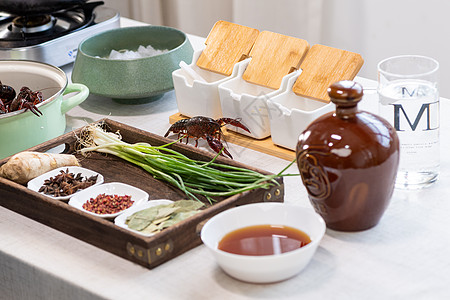 冰镇小龙虾食材背景