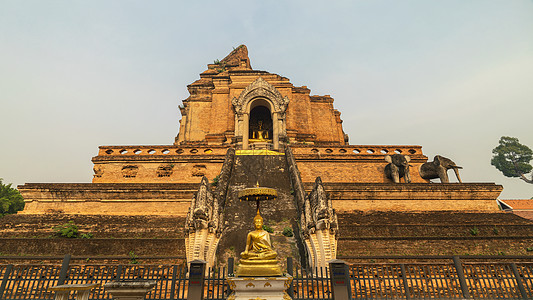 泰国清迈地标契迪龙寺图片
