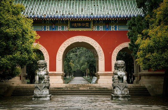 南京旅游景点灵谷寺传统建筑寺庙图片