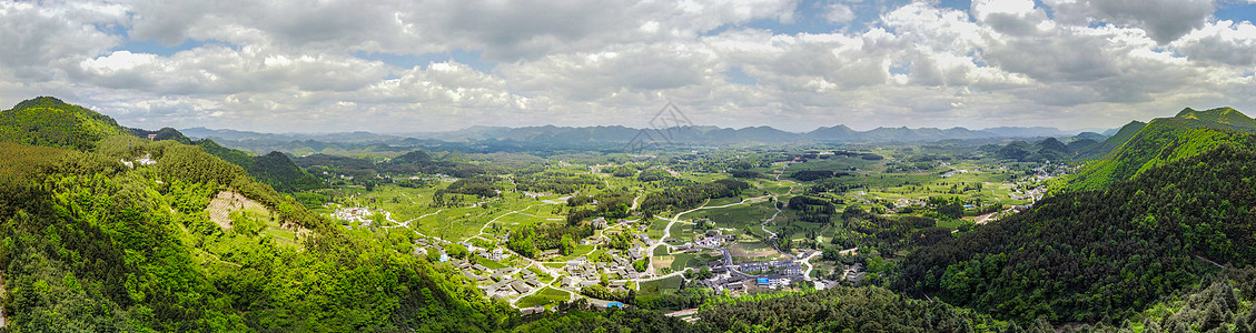 贵州遵义贵州茶海之心景区航拍全景背景