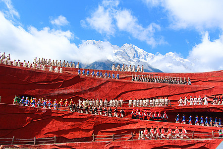 印象云南云南玉龙雪山印象丽江背景