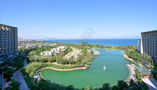 唯美海景三亚海棠湾艾迪逊酒店海湾背景