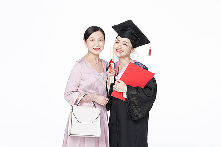 母女庆祝女儿大学毕业图片