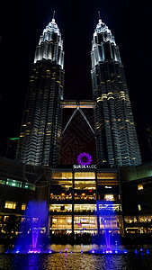 马来西亚双子塔马来西亚吉隆坡双子塔夜景背景