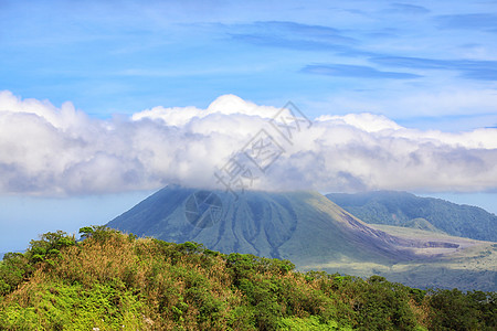 马哈武火山风景旅游日高清图片