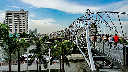 新加坡地标螺旋桥高清图片