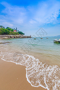 夏沙滩厦门鼓浪屿唯美沙滩背景