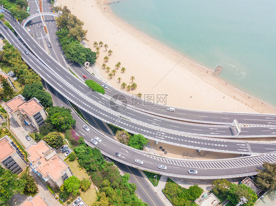 航拍厦门网红环岛路图片