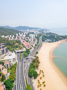 厦门环岛厦门网红环岛路全景背景