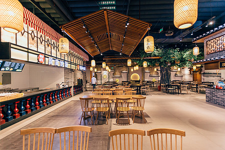 餐饮室内装修餐饮实体店用餐环境餐厅背景