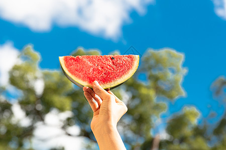 西瓜夏日解渴高清图片