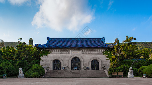 南京中山陵建筑紫金山高清图片