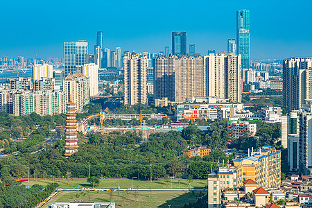 广东省广州市海珠区赤岗塔等建筑群高清图片