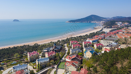 青岛海滨风光青岛崂山东麦窑村风光背景