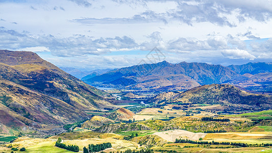 新西兰留学新西兰俯瞰高山平原背景