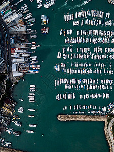 中国香港游艇码头航拍图片