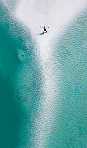 青海海西网红景区翡翠湖旅游打卡背景图片